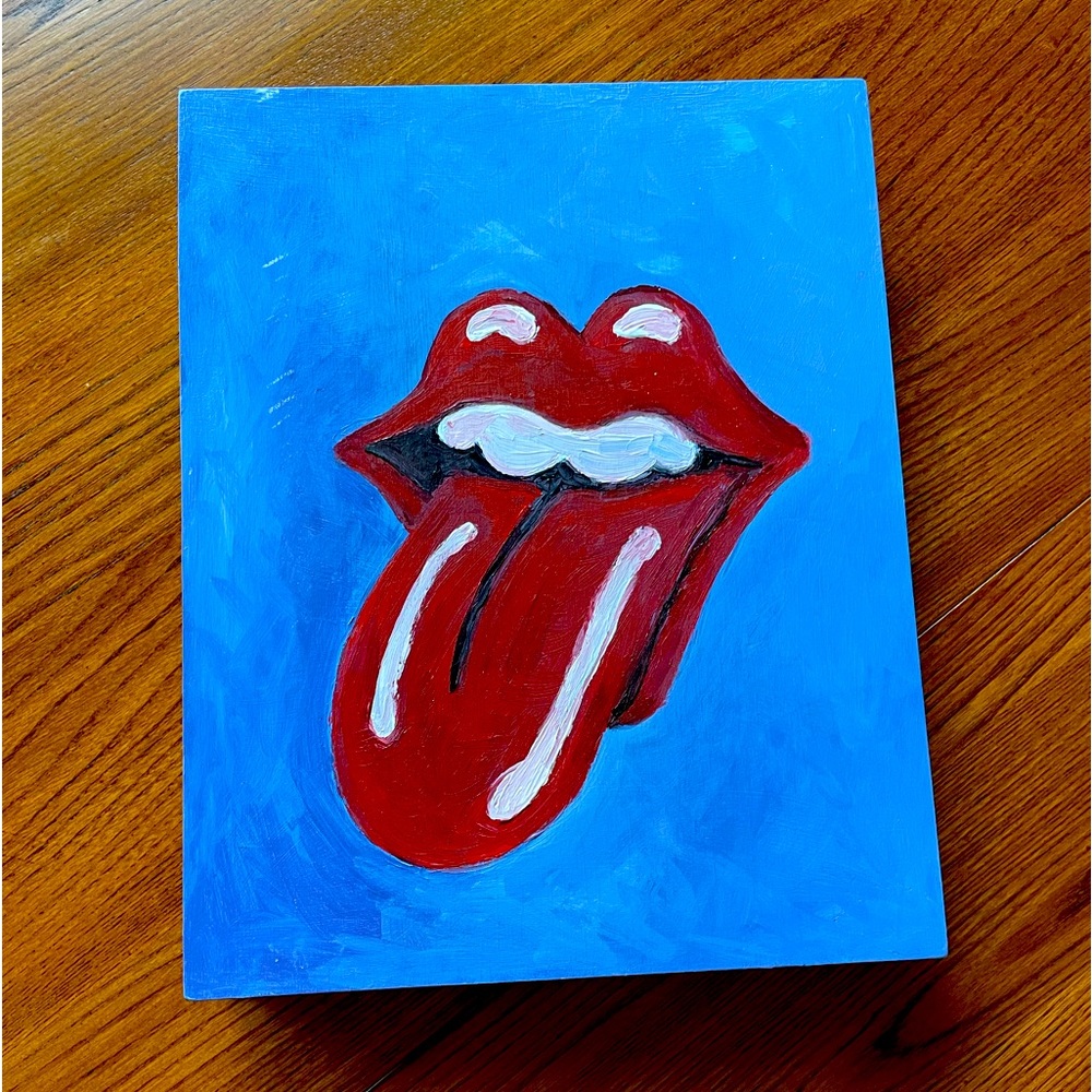 Hand painted tongue mouth home décor accessory!